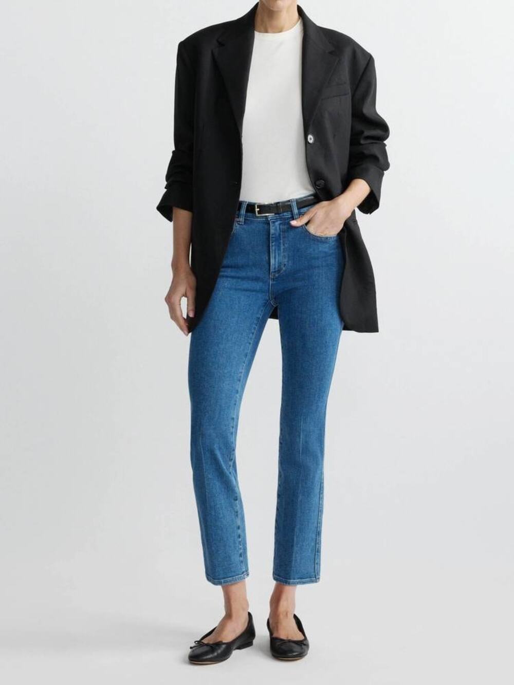 DL1961 Mara Straight Mid Rise Instasculpt Ankle Jean North Beach 27 NWT Minimal